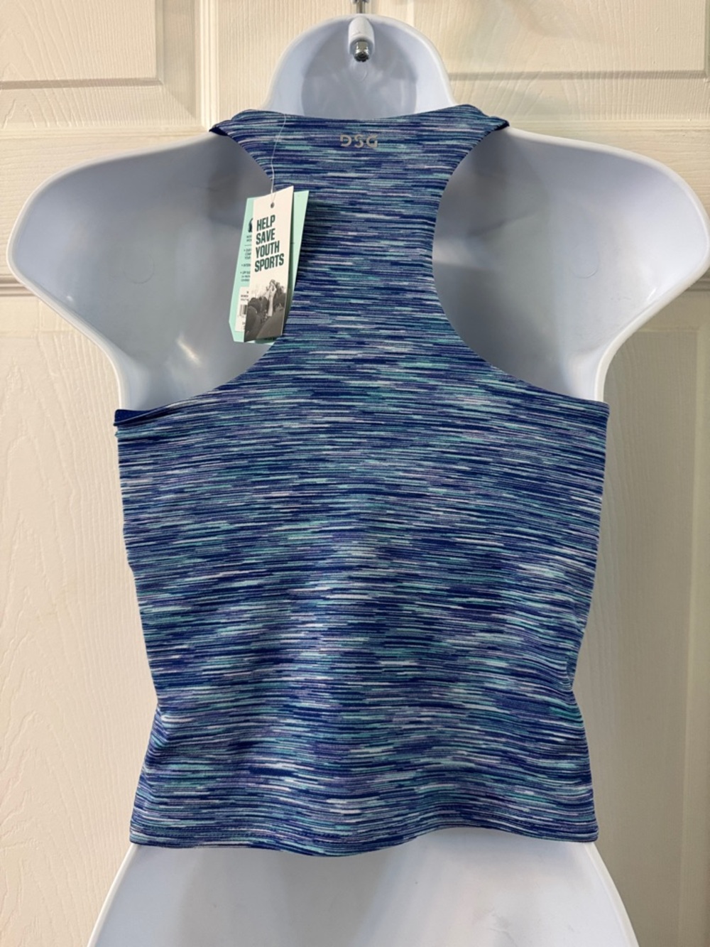 Blue Multi-Stripe Racerback Tank Top - Picture 2 of 2